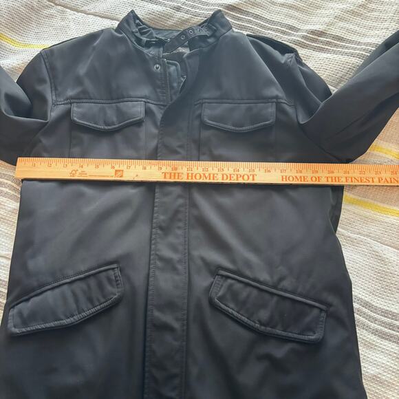 Banana Republic Black 4 Pocket Field Jacket Men's Sz Medium Water Resistant - Picture 5 of 9
